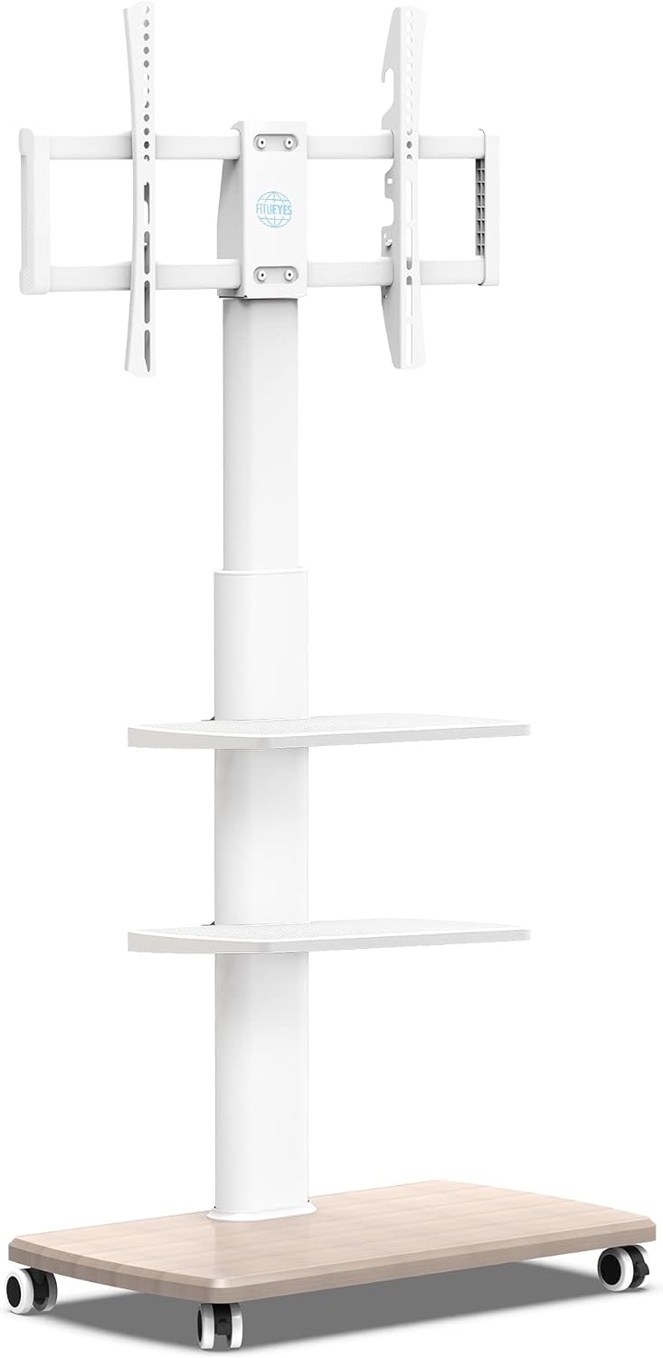 TV Stand on Wheels with 3 Shelves