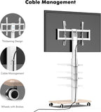 TV Stand on Wheels with 3 Shelves