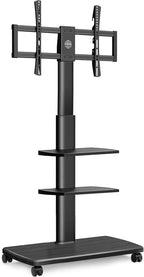 TV Stand on Wheels with 3 Shelves