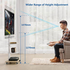 TV Stand on Wheels with 3 Shelves