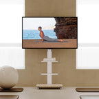 TV Stand on Wheels with 3 Shelves