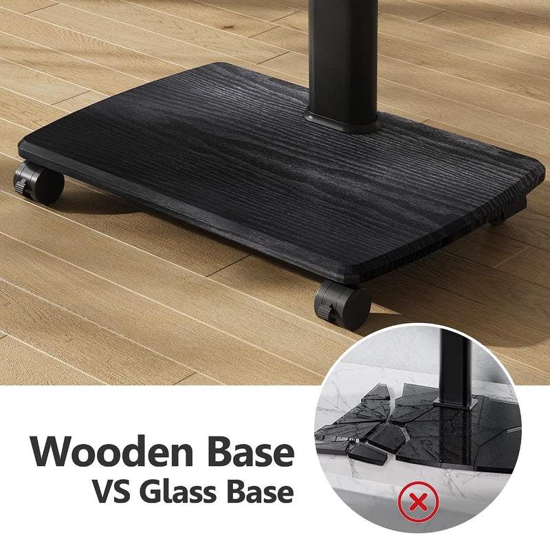 TV Stand on Wheels with 3 Shelves