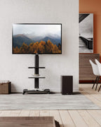 TV Stand on Wheels with 3 Shelves