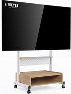 TV Stand on Wheels with Cabinet for 40-85