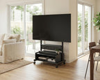 TV Stand on Wheels with Cabinet for 40-85