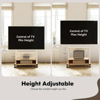 TV Stand on Wheels with Cabinet for 40-85