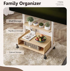 TV Stand on Wheels with Cabinet for 40-85