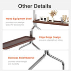 TV Stand on Wheels with Shelf for 32-75