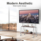TV Stand on Wheels with Shelf for 32-75