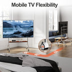 TV Stand on Wheels with Shelf for 32-75