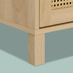 TV Stand with 2 Doors Storage Shelves Up