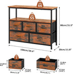 TV Stand with 5 Fabric Drawers Cabinet