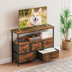 TV Stand with 5 Fabric Drawers Cabinet