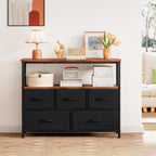 TV Stand with 5 Fabric Drawers and 2