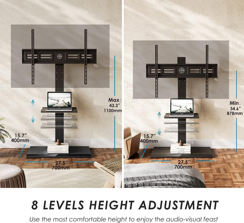 TV Stand with Iron Base for 50-80 Inch