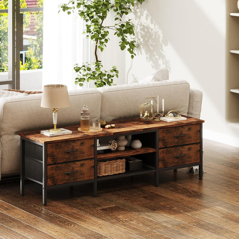 TV Stand with Storage Console Table 63 Inch