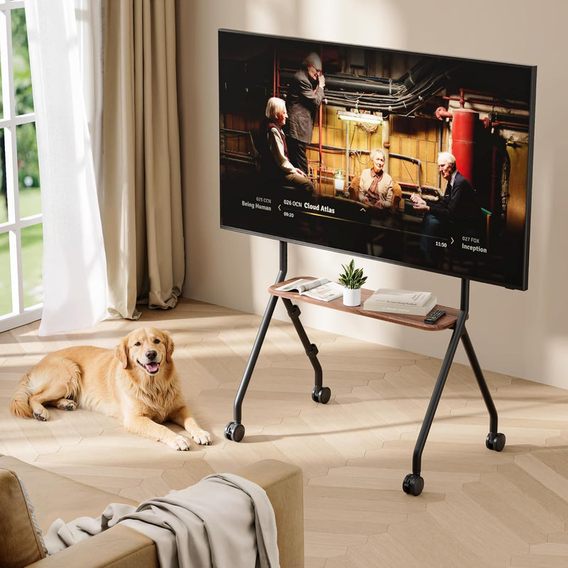 TV Stand with Wheels for 49-80 Inches Up