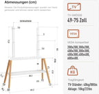 TV Stand with Wheels for 49 to 75