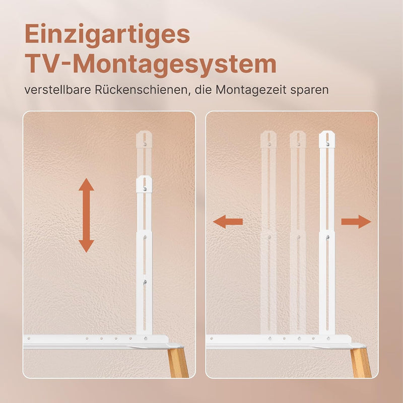 TV Stand with Wheels for 49 to 75