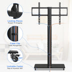 TV Stand with Wheels Height Adjustable for 42