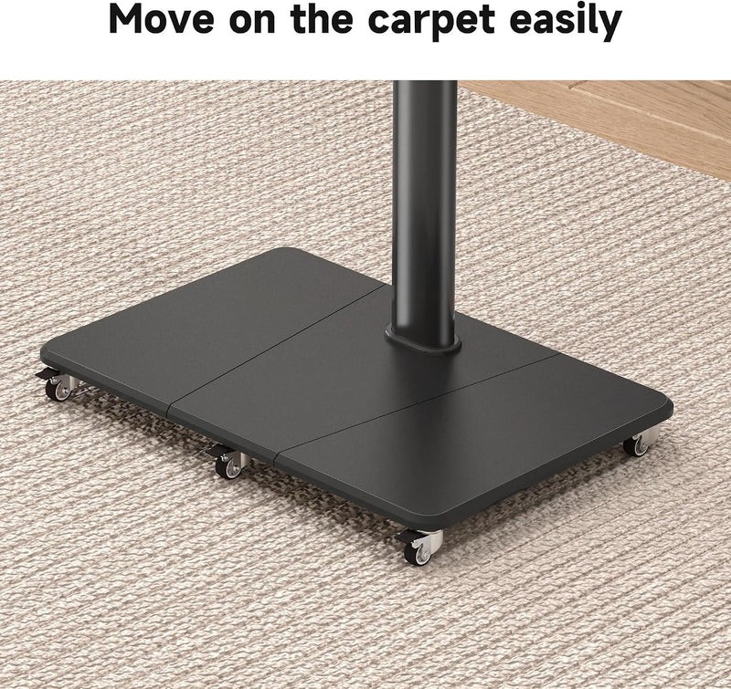 TV Stand with Wheels Height Adjustable for 42