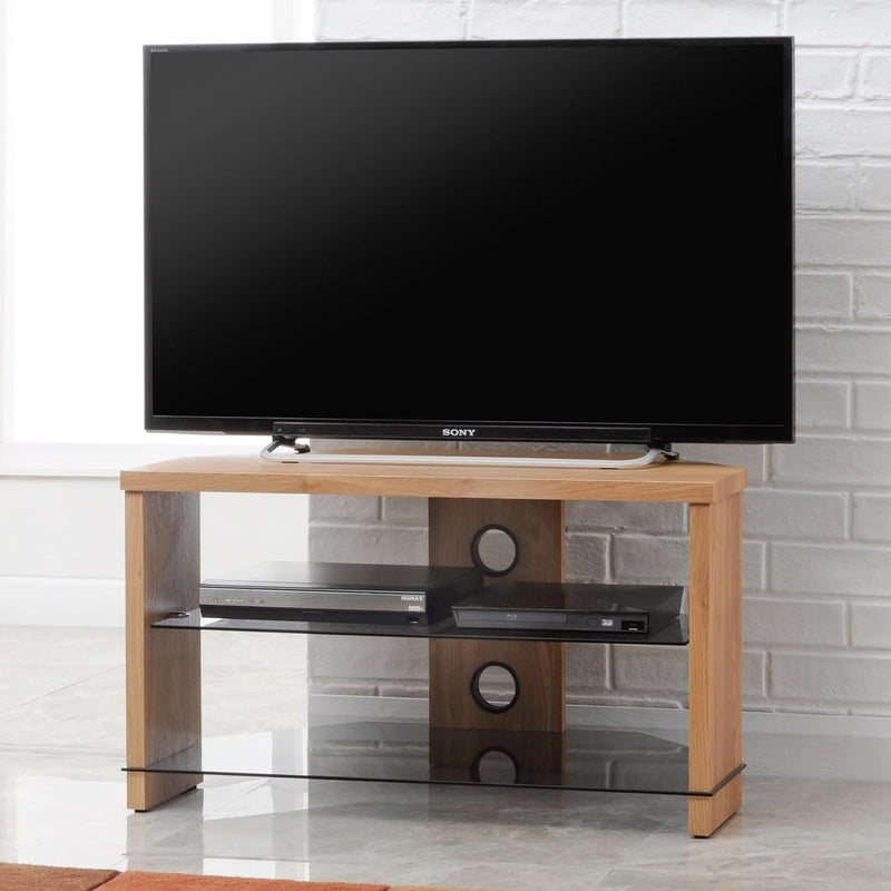 TV Stand with Wood Top and Sides Tinted