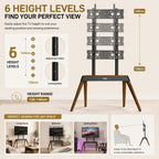 TV Stand Wooden Legs Freestanding Mount for 40-86