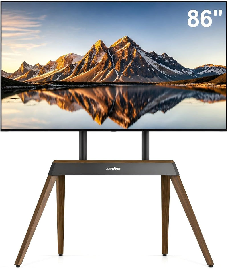 TV Stand Wooden Legs Freestanding Mount for 40-86