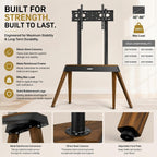 TV Stand Wooden Legs Freestanding Mount for 40-86