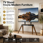 TV Stand Wooden Legs Freestanding Mount for 40-86