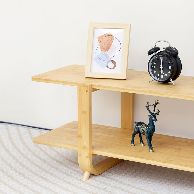 TV Table Bench 140CM Small Low Cabinet 2-Tier