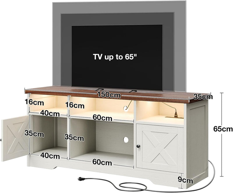 TV Unit Stand Cabinet with Sockets USB