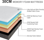 Mattresses 20CM Single with Memory Foam and Anti-Mite