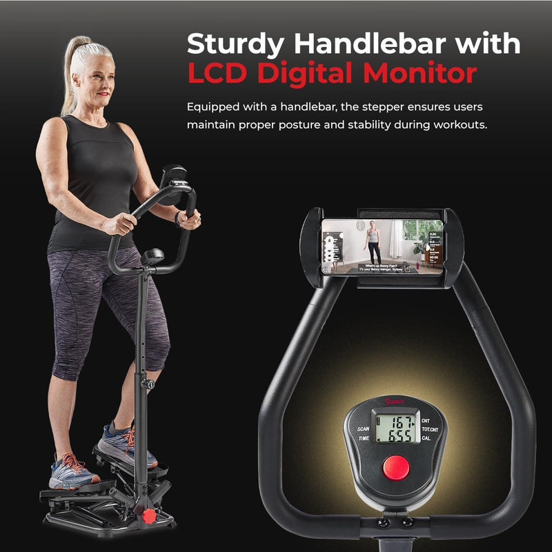 Twist Stair Stepper W Handlebar for Home Workouts