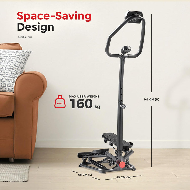 Twist Stair Stepper W Handlebar for Home Workouts