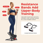 Twist Stair Stepper with Resistance Bands