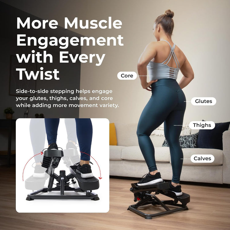 Twist Stair Stepper with Resistance Bands