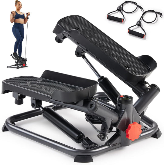 Twist Stair Stepper with Resistance Bands