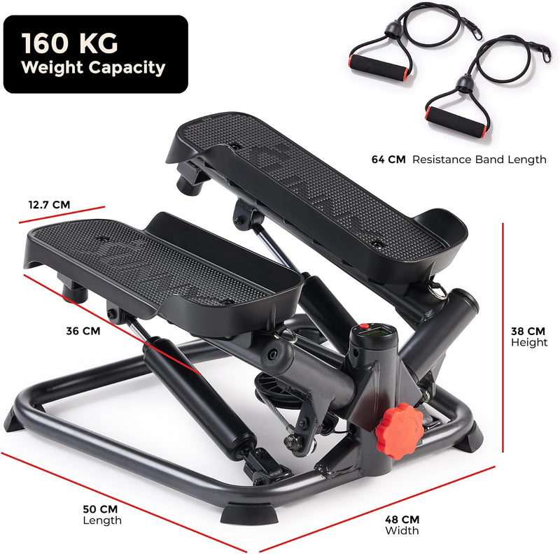 Twist Stair Stepper with Resistance Bands