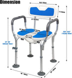 U-Shape Shower Chair with Arms and Back Ergonomic