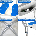U-Shape Shower Chair with Arms and Back Ergonomic