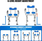 U-Shape Shower Chair with Arms and Back Ergonomic
