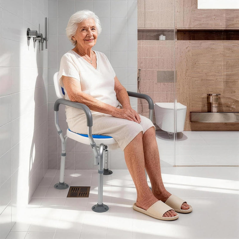 U-Shape Shower Chair with Arms and Back Ergonomic