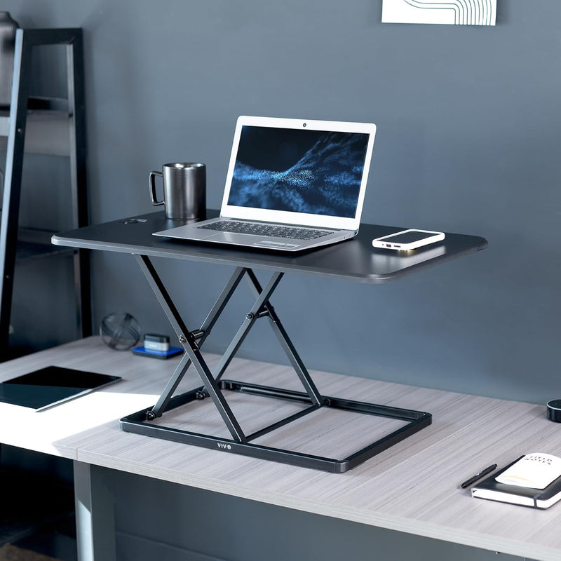 Ultra-Slim Single Top Height Adjustable Standing Desk Riser