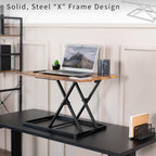 Ultra-Slim Single Top Height Adjustable Standing Desk Riser