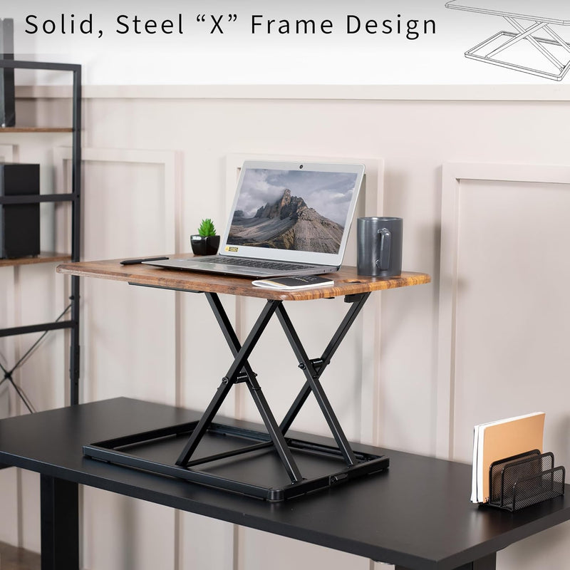 Ultra-Slim Single Top Height Adjustable Standing Desk Riser