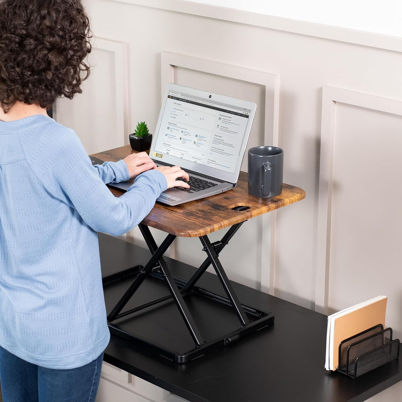 Ultra-Slim Single Top Height Adjustable Standing Desk Riser