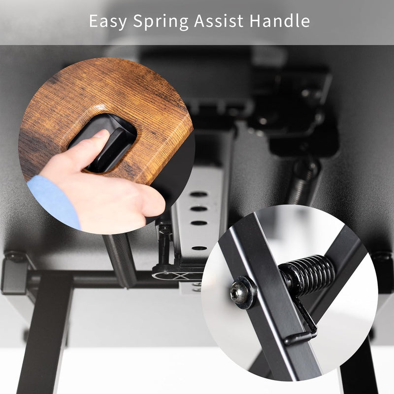 Ultra-Slim Single Top Height Adjustable Standing Desk Riser