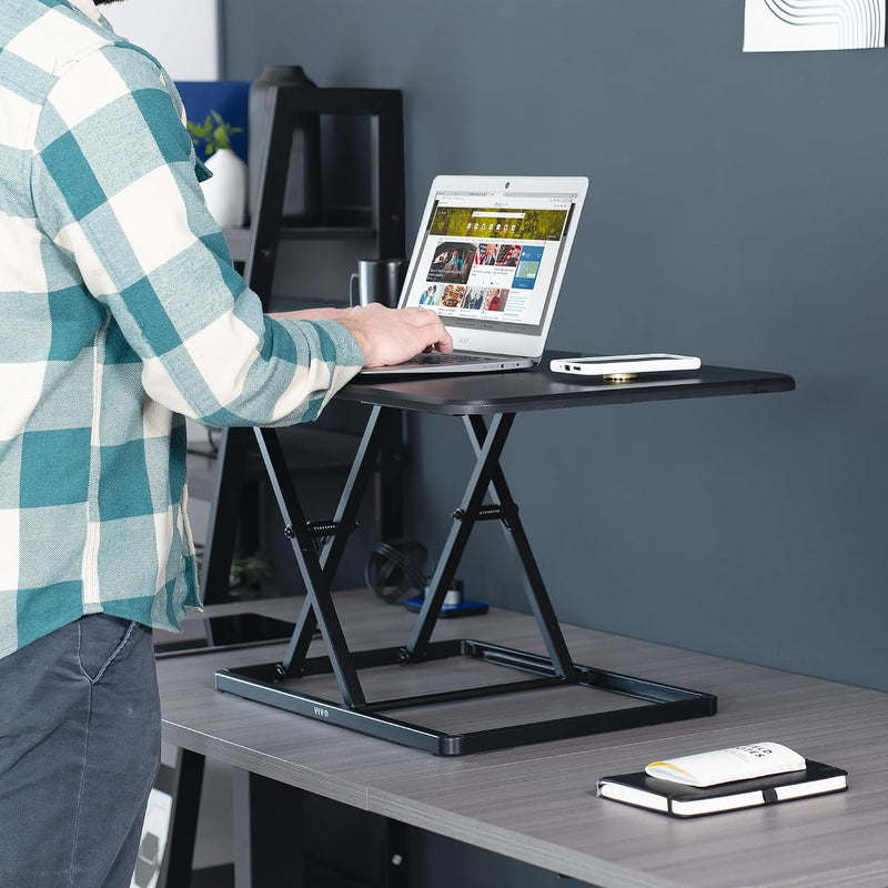 Ultra-Slim Single Top Height Adjustable Standing Desk Riser