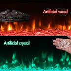 Ultra-Thin Electric Fireplace Low Noise 12 Variable Breath